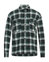 Destin Man Shirt Dark Green Size M Wool, Cashmere