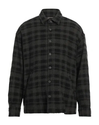 Destin Man Shirt Dark Green Size L Wool, Cashmere, Polyamide