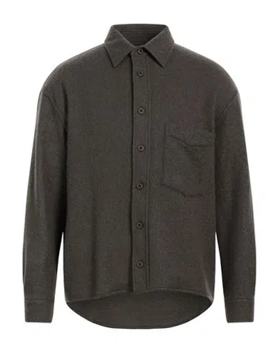 Destin Man Shirt Taupe Size M Wool, Cashmere, Polyamide In Grey
