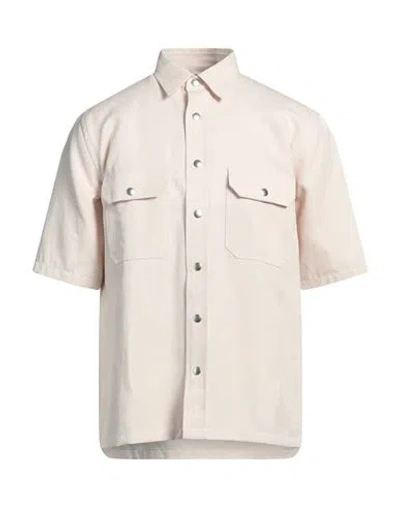 Destin Man Shirt Ivory Size Xl Cotton, Linen In White