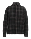 Destin Man Shirt Lead Size M Wool, Polyamide, Cashmere, Silk In Grey