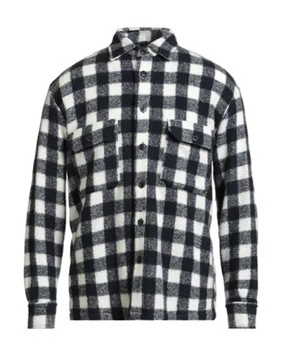 Destin Man Shirt Midnight Blue Size M Wool, Polyamide, Cashmere, Silk