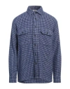 Destin Man Shirt Navy Size L Wool, Polyamide, Cashmere