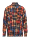 Destin Man Shirt Orange Size M Wool, Cashmere, Polyamide In Orange