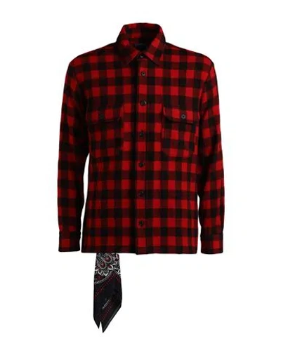 DESTIN DESTIN MAN SHIRT RED SIZE XL WOOL, CASHMERE