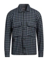 Destin Man Shirt Slate Blue Size M Wool, Cashmere In Slate Blue