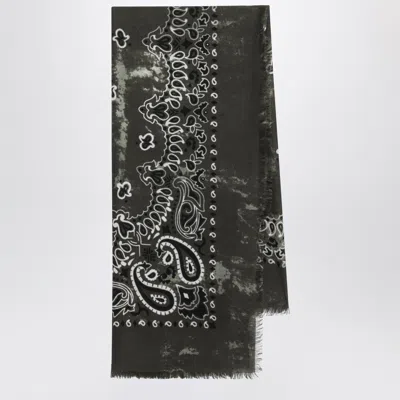 Destin Military Green Wool Jil Scarf