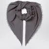 Destin Mud-coloured Wool-silk Blend Scarf