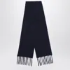 Destin Wool And Cashmere Fringed Scarf In Blue
