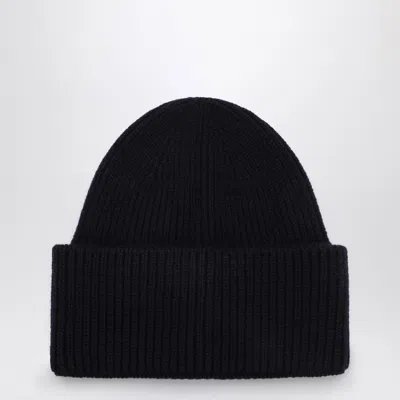 DESTIN DESTIN NAVY BLUE WOOL AND CASHMERE BEANIE