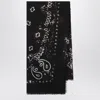 Destin Navy Blue Wool Jil Scarf In Black