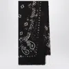 Destin Navy Blue Wool Jil Scarf In Black