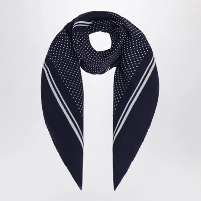 Destin Navy Blue Wool Polkadot Bandana