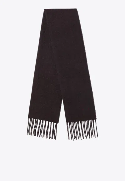 Destin Opus Wool-blend Fringed Scarf In Brown