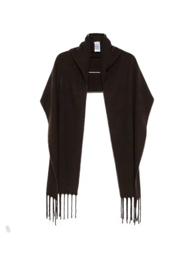 Destin Opus Wool Hooded Scarf In Brown