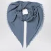 Destin Oxford Blue Wool-silk Blend Scarf In Blue