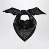Destin Paisley Wool Scarf In Black