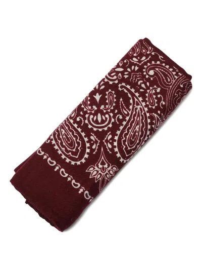 Destin Paisley-pattern Bandana In Burgundy