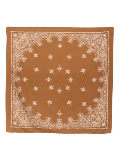 Destin Paisley-print Bandana Scarf In Brown