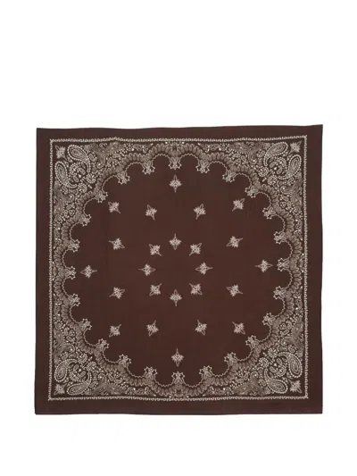 Destin Paisley-print Bandana In Brown