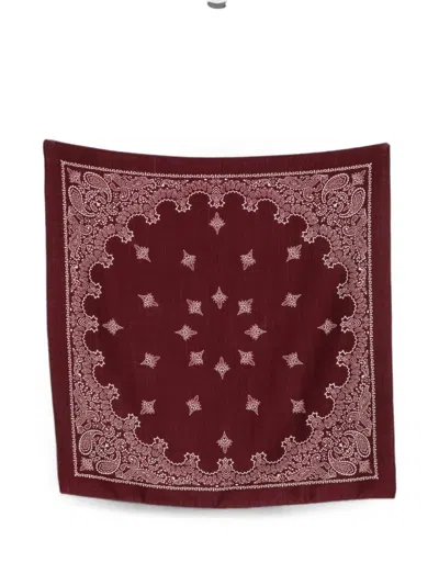 Destin Paisley-print Bandana Scarf In Burgundy