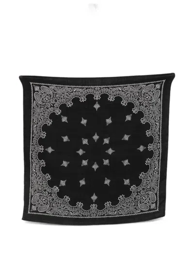 Destin Paisley-print Bandana Scarf In Black