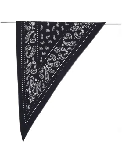 Destin Paisley-print Bandana Scarf In Black