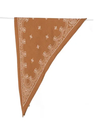 Destin Paisley-print Bandana Scarf In Brown