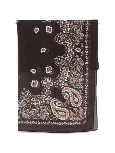Destin Paisley-print Bandana Scarf In Brown