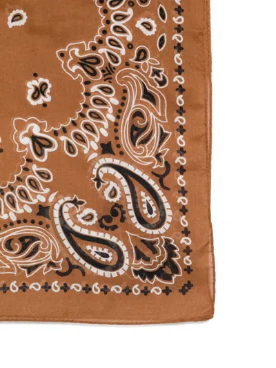 Destin Paisley-print Bandana Scarf In Brown