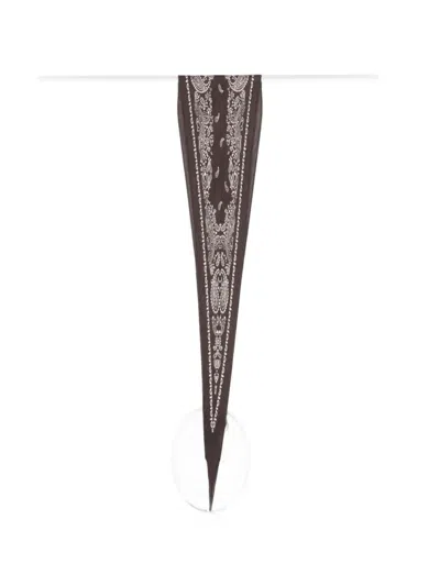 Destin Paisley-print Pointed Scarf In Gray