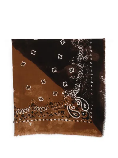 Destin Paisley-print Scarf In Purple