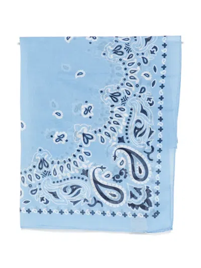 Destin Paisley-print Scarf In Blue