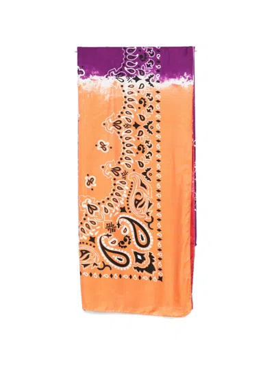 Destin Paisley-print Scarf In Purple