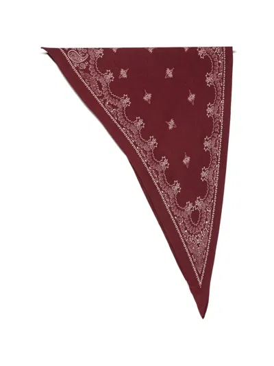 Destin Paisley-print Scarf In Red