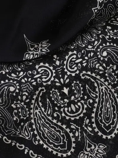Destin Paisley-print Square Scarf In Black