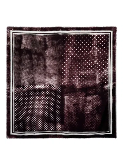 Destin Polka-dot Print Scarf In Brown