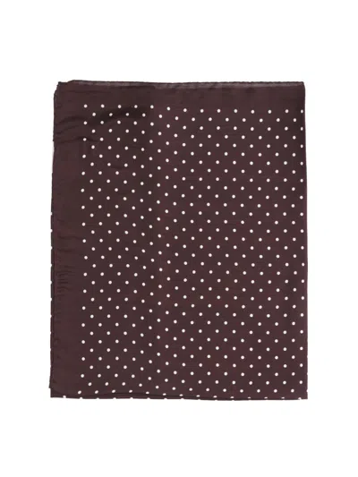 Destin Polka Dot Scarf In Brown