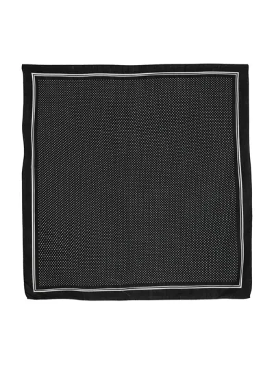 Destin Polka-dot Wool Scarf In Black