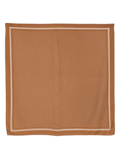 Destin Polka-dot Wool Scarf In Brown