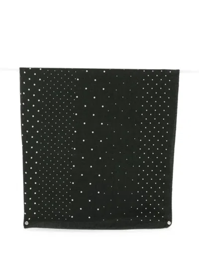 Destin Polka-dot Wool Scarf In Green