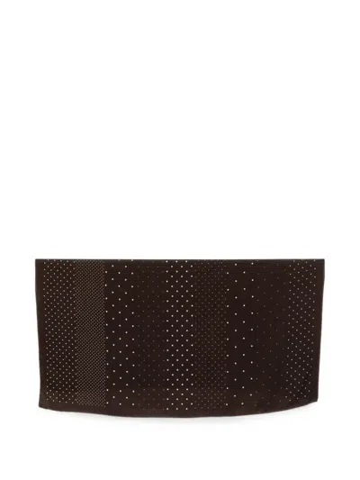 Destin Polka-dot Wool Scarf In Brown
