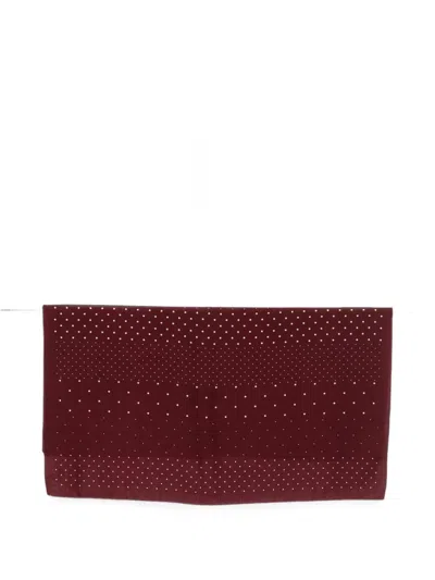 Destin Polka-dot Wool Scarf In Burgundy
