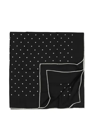 Destin Polka-dot Wool Scarf In Schwarz