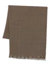 Destin Prince Of Wales-check Wool Scarf In Brown