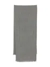 Destin Prince Of Wales Wool Scarf In Gray