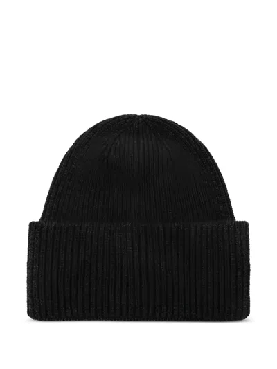 Destin Ribbed Beanie Hat In Black