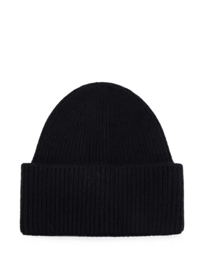 Destin Ribbed-knit Beanie Hat In Blue