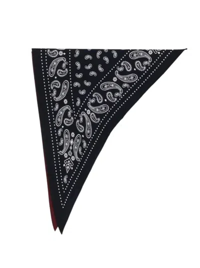 Destin Scarf Bicolor Triangle "july" In Black