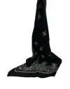Destin Large Square Scarf With Bandana-inspired Pattern In Black